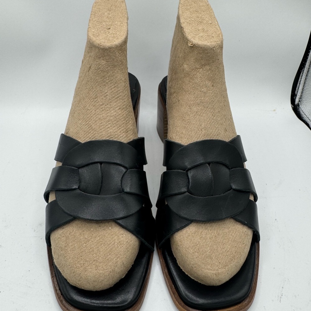 Bruno Magli Black Sandals Sleek Slip-On Design